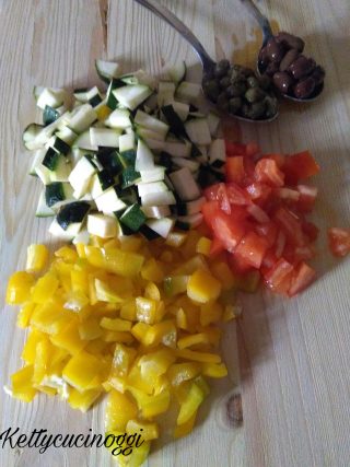 Filetti di cernia con verdure fresche
