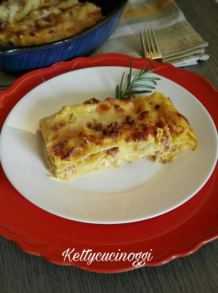  Lasagne zucca salsiccia e provola