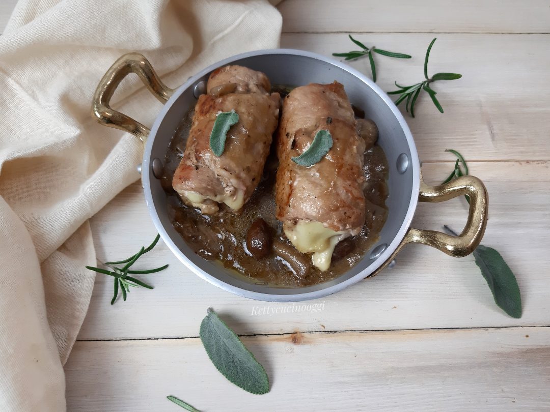 INVOLTINI DI LONZA AI FUNGHI