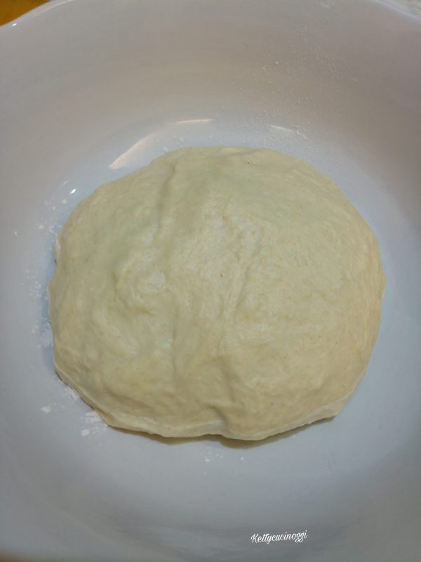 Mettiamo il <b>Danubio</b> dentro una ciotola  lo copriamo con la pellicola e lo mettiamo nel forno con la lucina accesa almeno per due ore, deve raddoppiare.