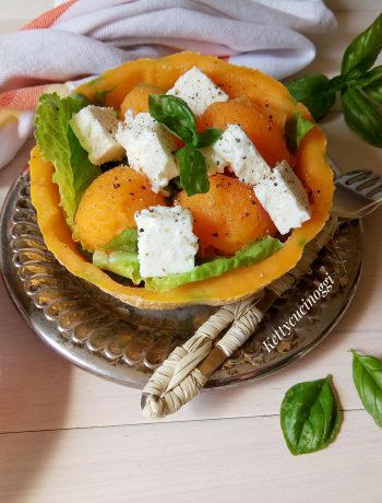 INSALATA FRESCA DI MELONE E FETA GRECA