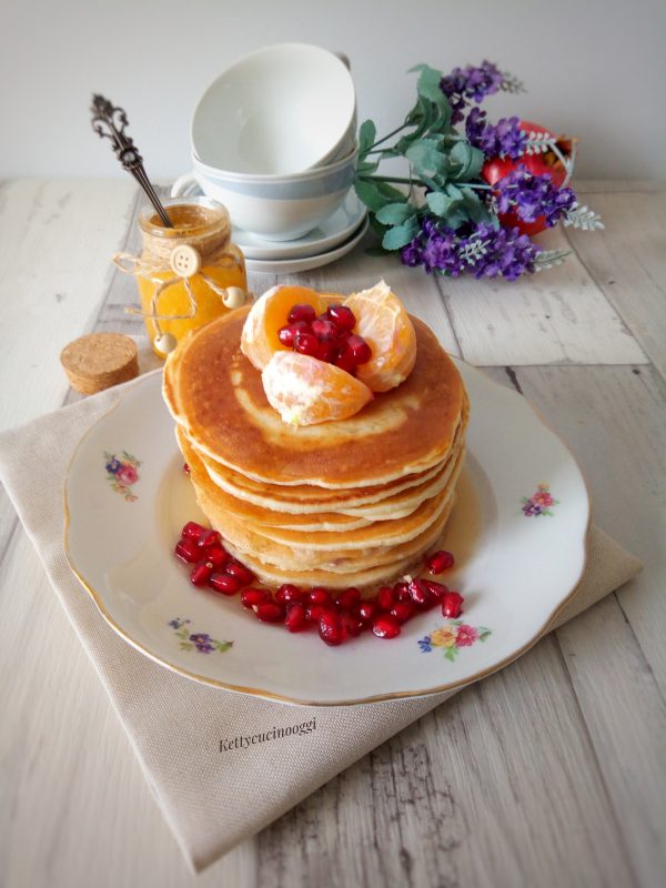 Ecco come si presentano il nostri <i><b>Pancakes al latte di cocco con la cannella</b></i>