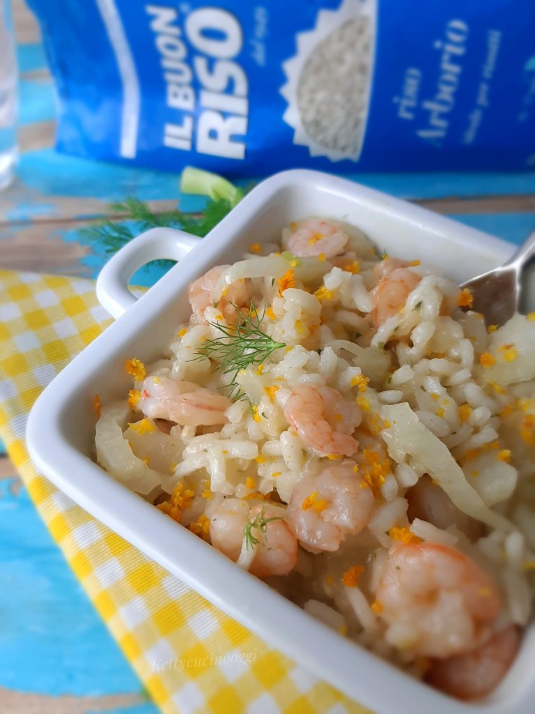 RISOTTO GAMBERETTI E FINOCCHI ALL'ARANCIA