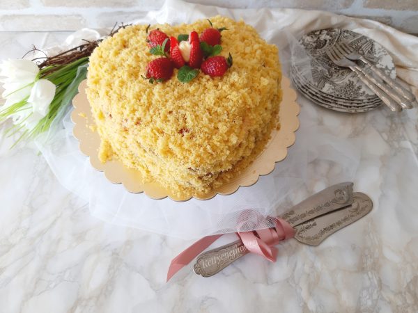 TORTA  MIMOSA ALL' ACQUA: LA RICETTA