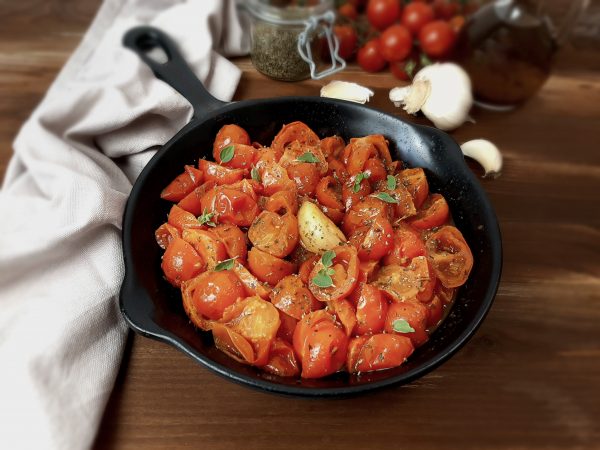 POMODORINI IN PADELLA CARAMELLATI: LA RICETTA