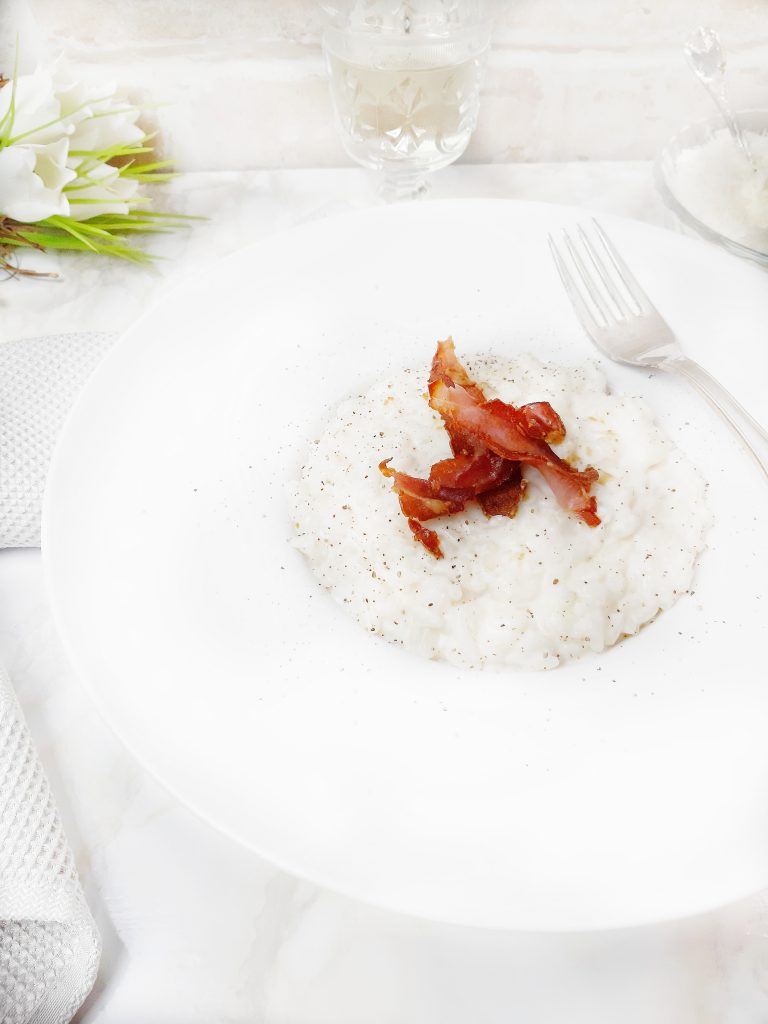 RISOTTO AL LATTE CON SPECK CROCCANTE