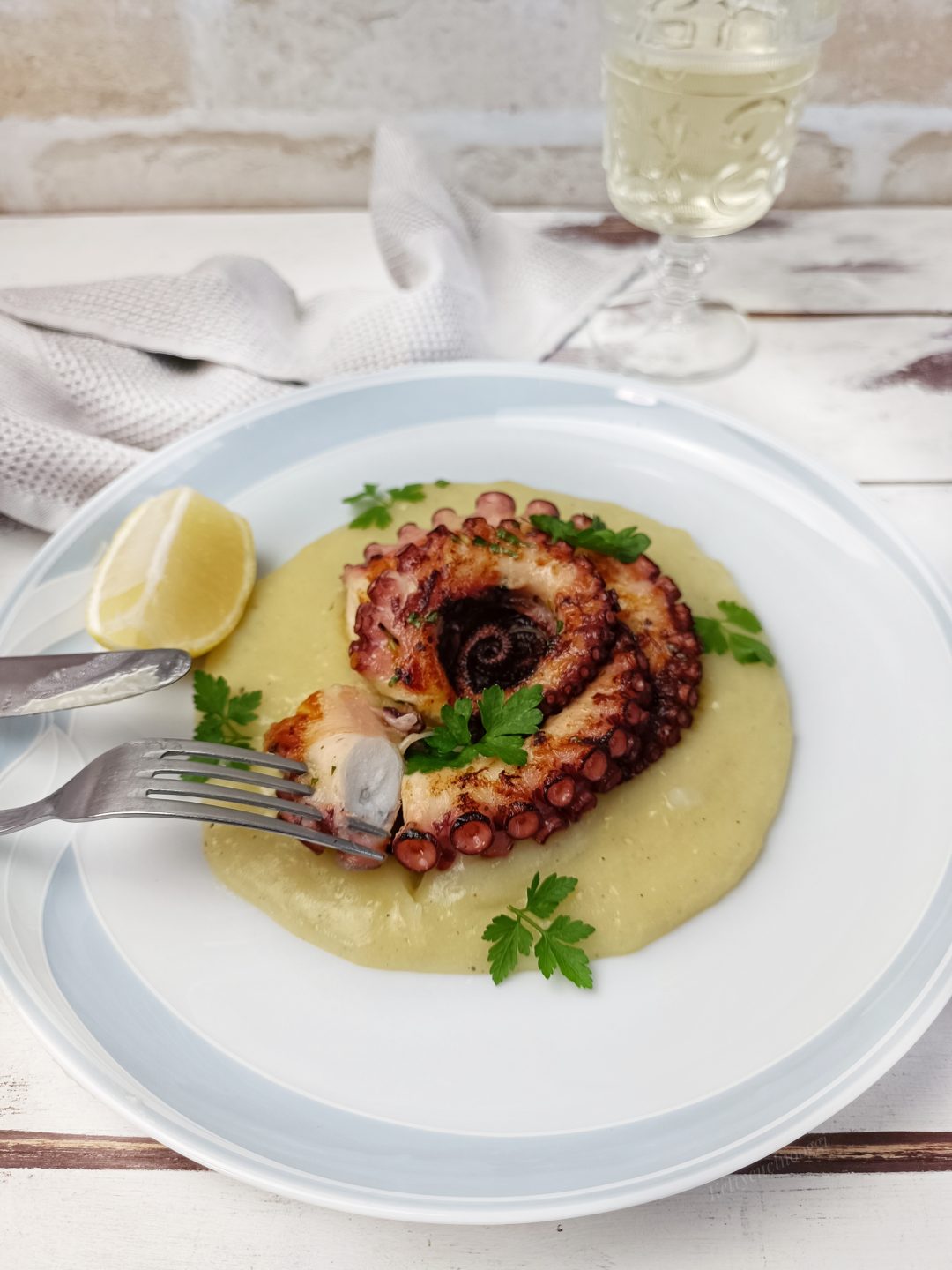POLPO ALLA PIASTRA CON CREMA DI PATATE - Ketty cucino oggi?