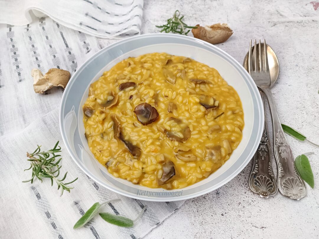 RISOTTO ALLA ZUCCA PORCINI E GORGONZOLA
