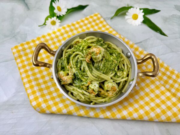 SPAGHETTI CON AGLIO ORSINO E GAMBERI: LA RICETTA