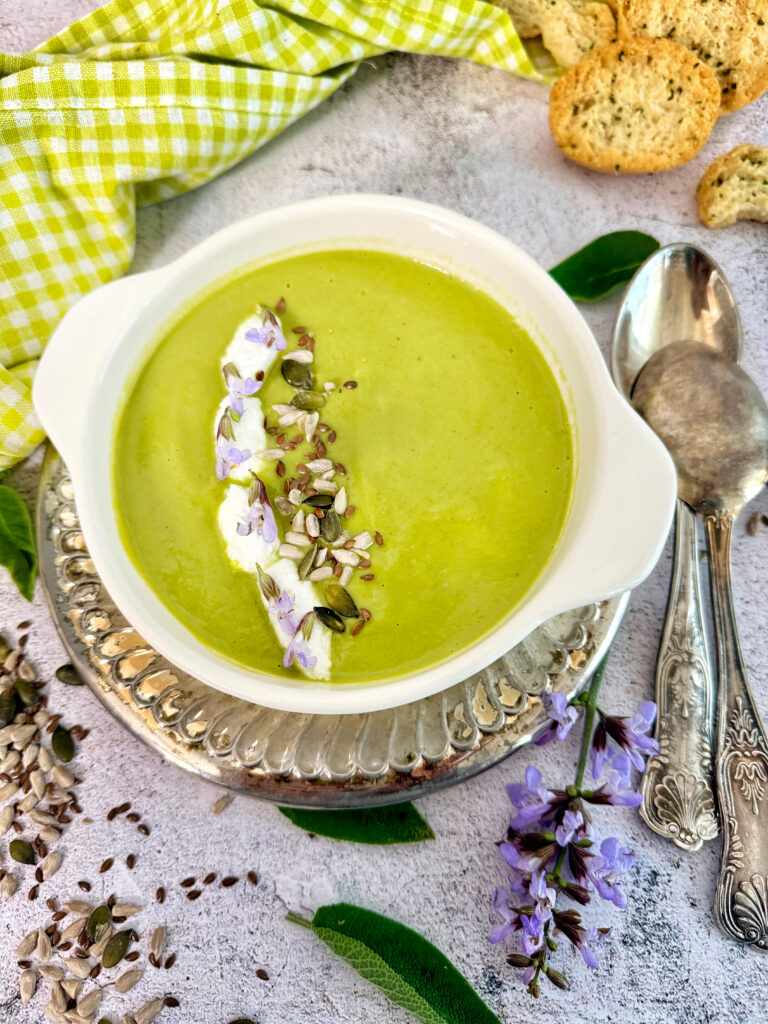 CREMA PISELLI E ZUCCHINE CON RICOTTA 