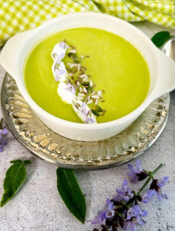 CREMA PISELLI E ZUCCHINE CON RICOTTA