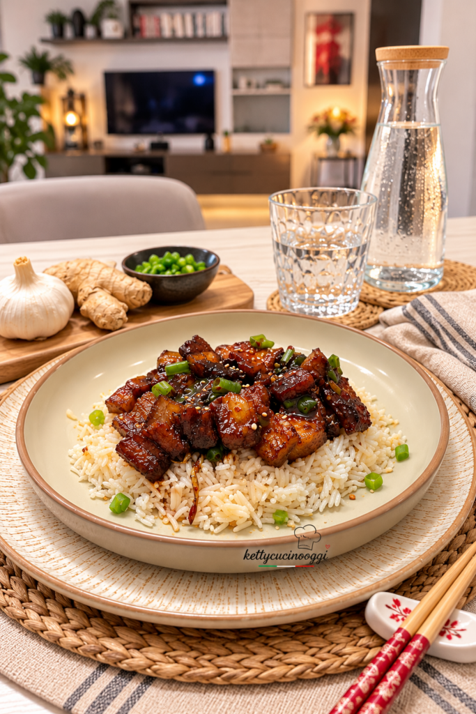 Hongshao rou pancetta di maiale brasata