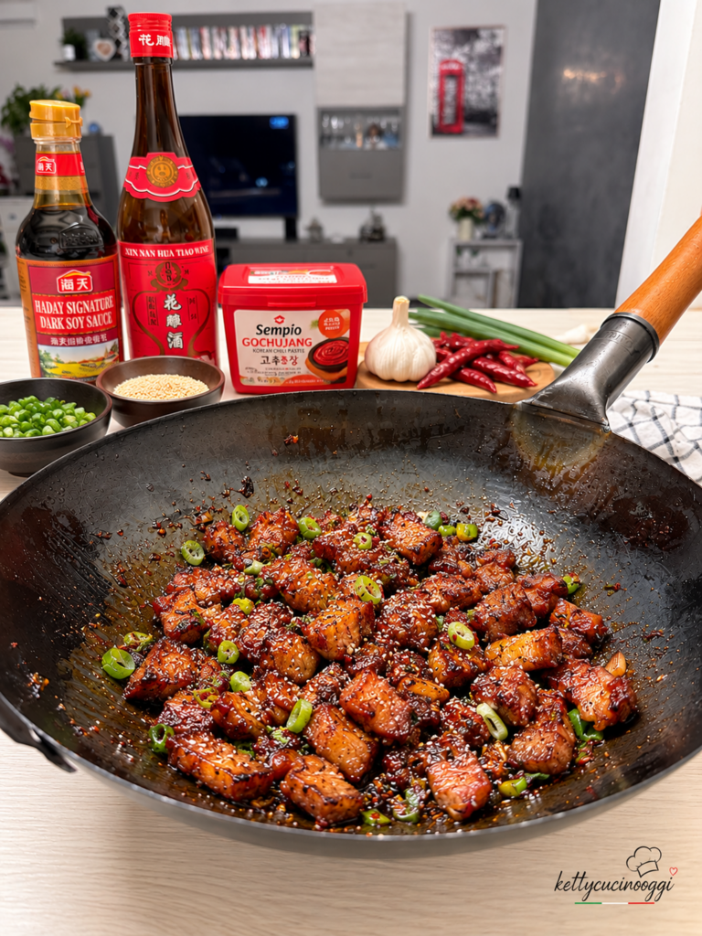Hongshao rou pancetta di maiale brasata
