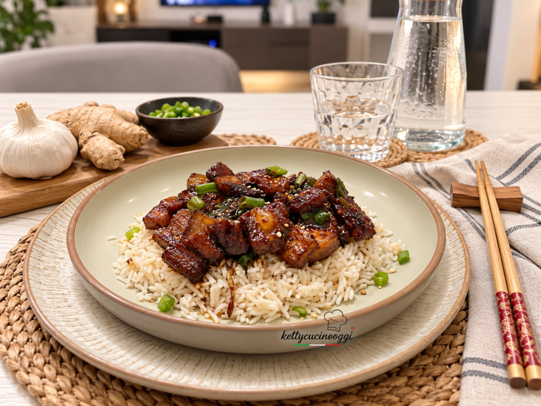 Hongshao rou pancetta di maiale brasata